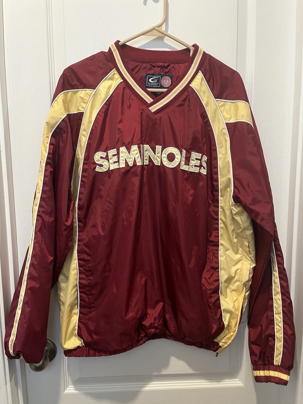 FSU Seminoles Windbreaker Pullover Men’s Medium Garnet Gold Vintage G-III Sports